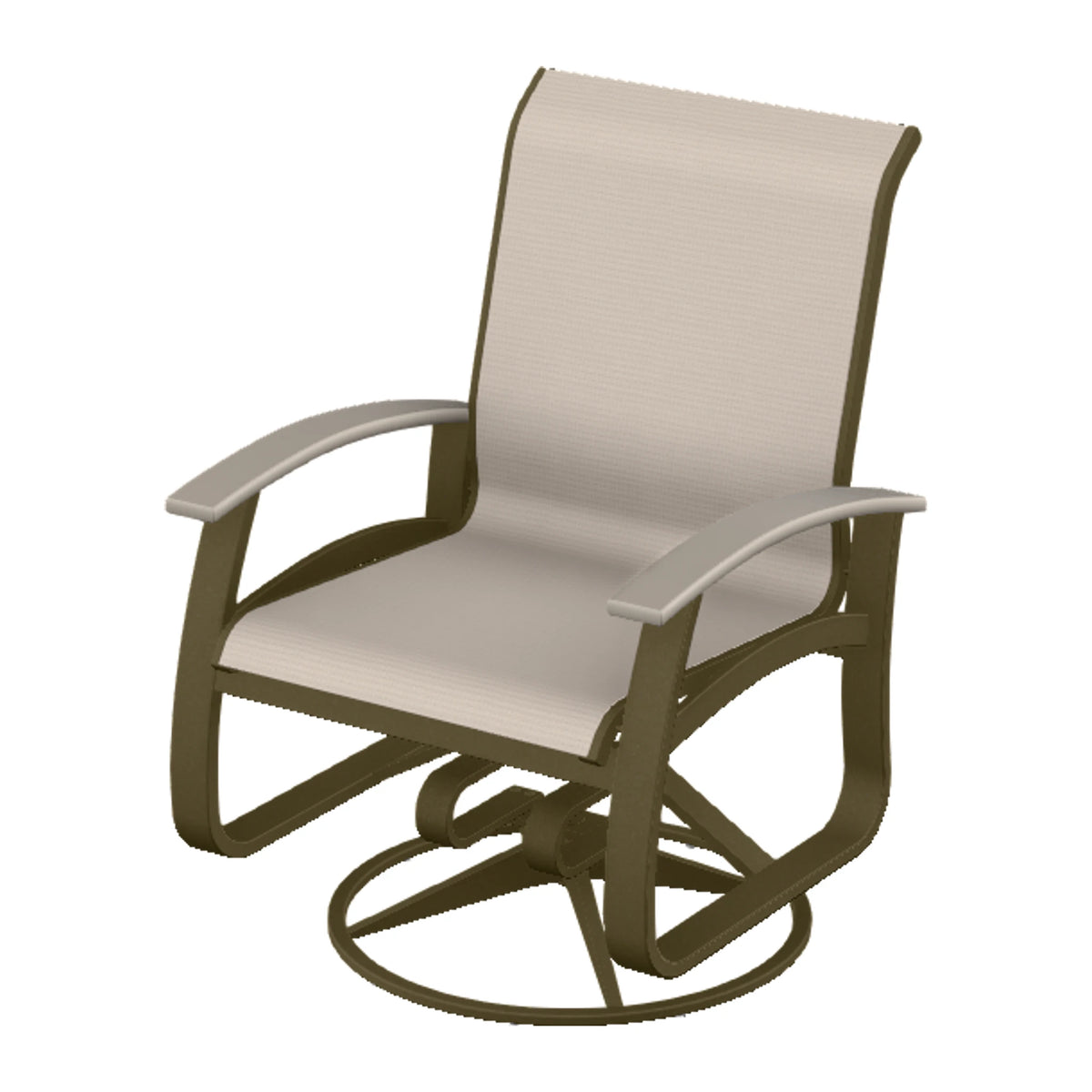 Belle Isle Sling Swivel Rocker — Beachwood PC / Warm Grey Accents