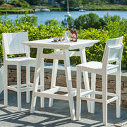Seaside Casual 3-Piece 33" Square MAD Bar Table and Chairs