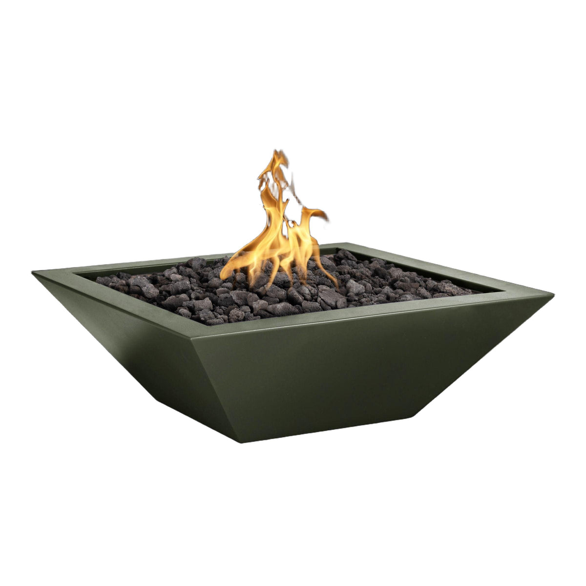 Maya 24" Square Powder Coated Metal Fire Bowl