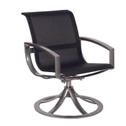 Metropolis Sling Swivel Dining Arm Chair