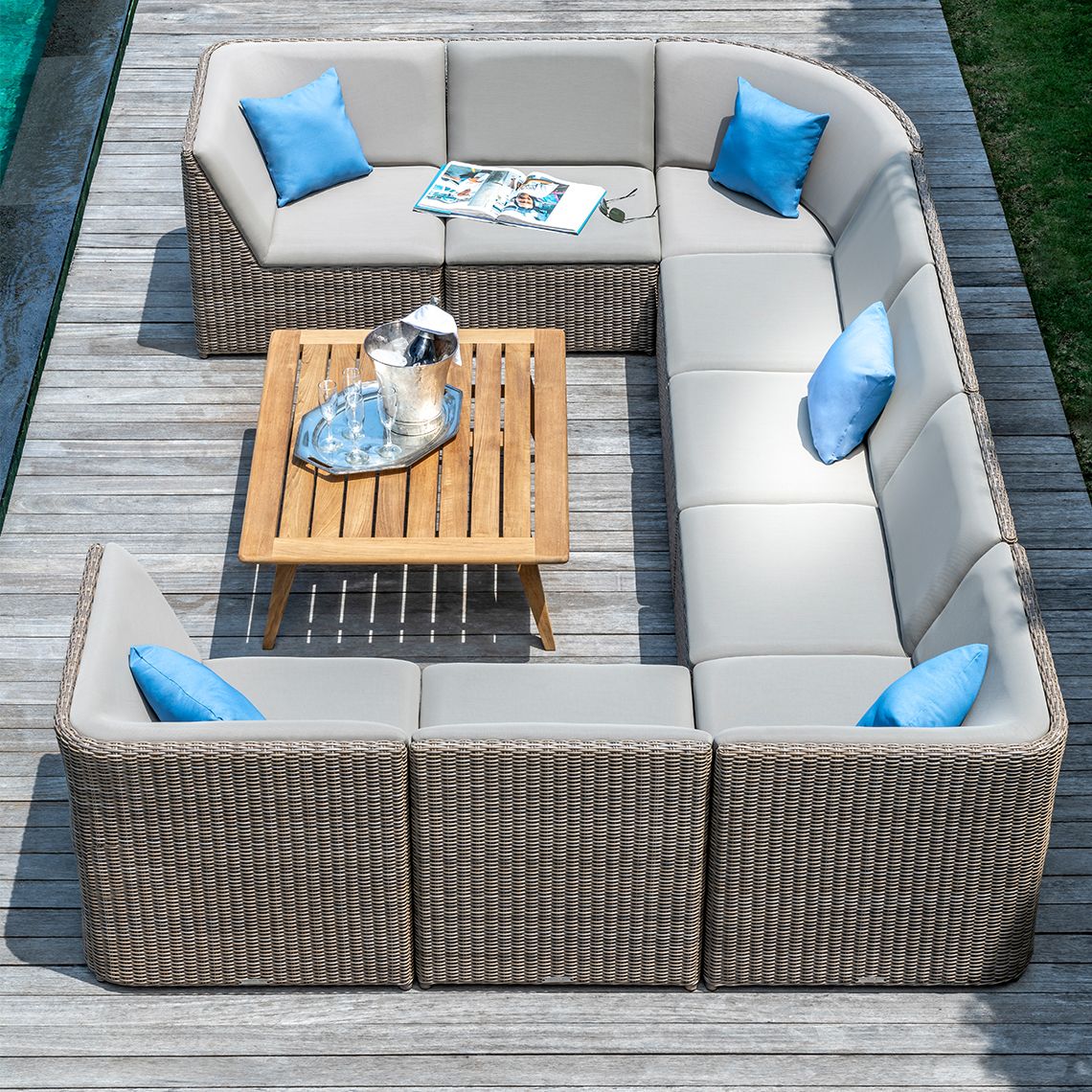 Kingsley Bate Milano Sectional Square Corner Chair - Thumbnail 2