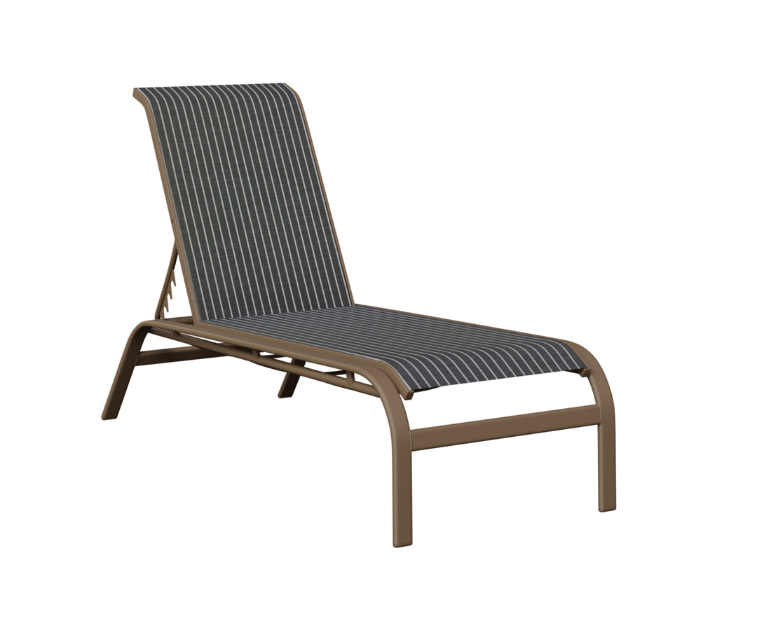 Murphy Sling Chaise Lounge Without Arms