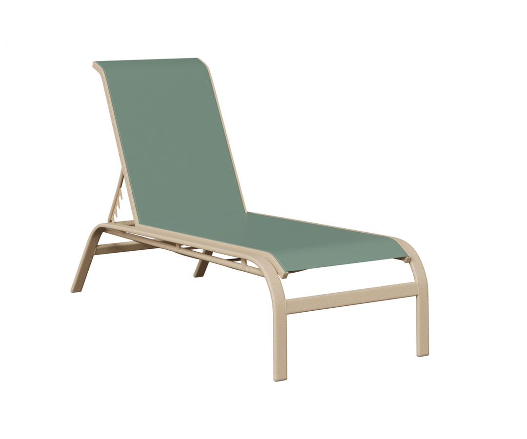 Murphy Sling Chaise Lounge Without Arms