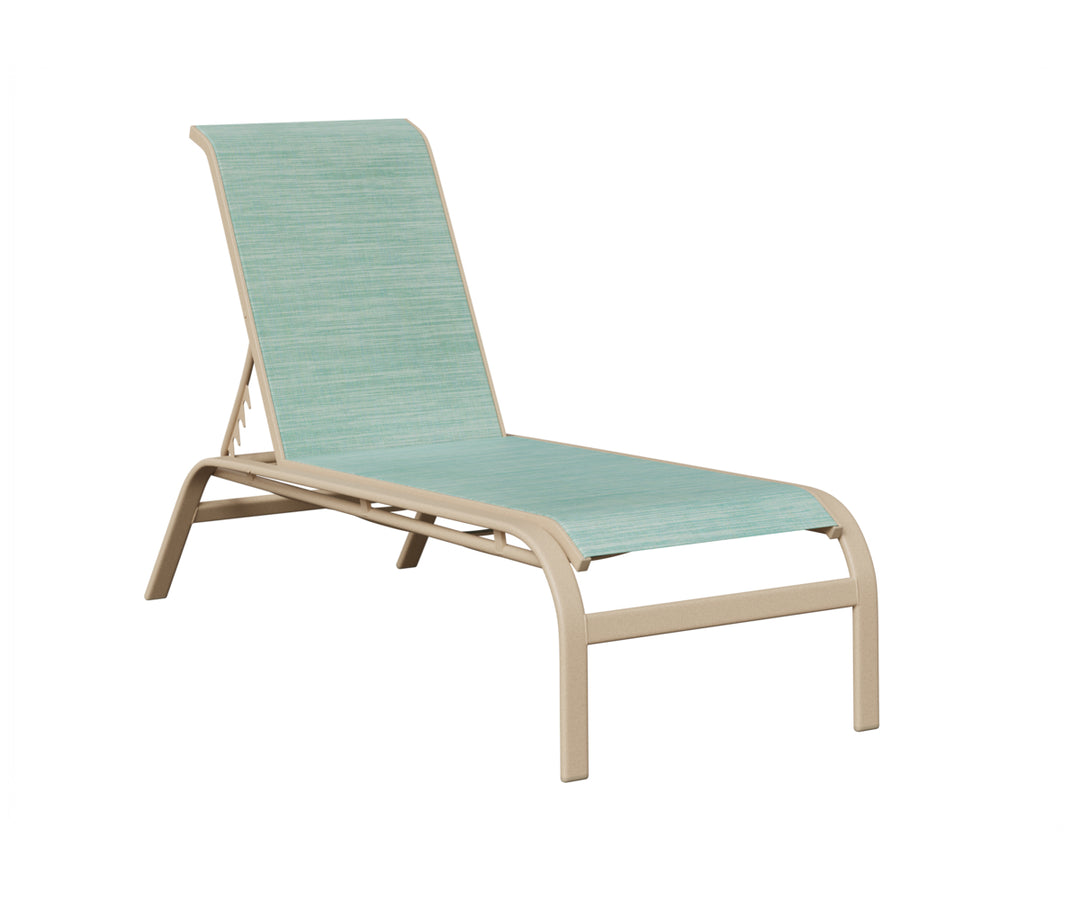 Murphy Sling Chaise Lounge Without Arms