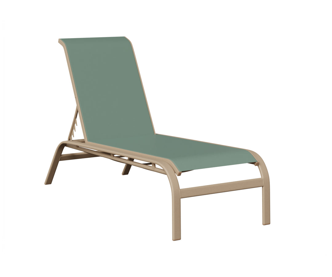 Murphy Sling Chaise Lounge Without Arms