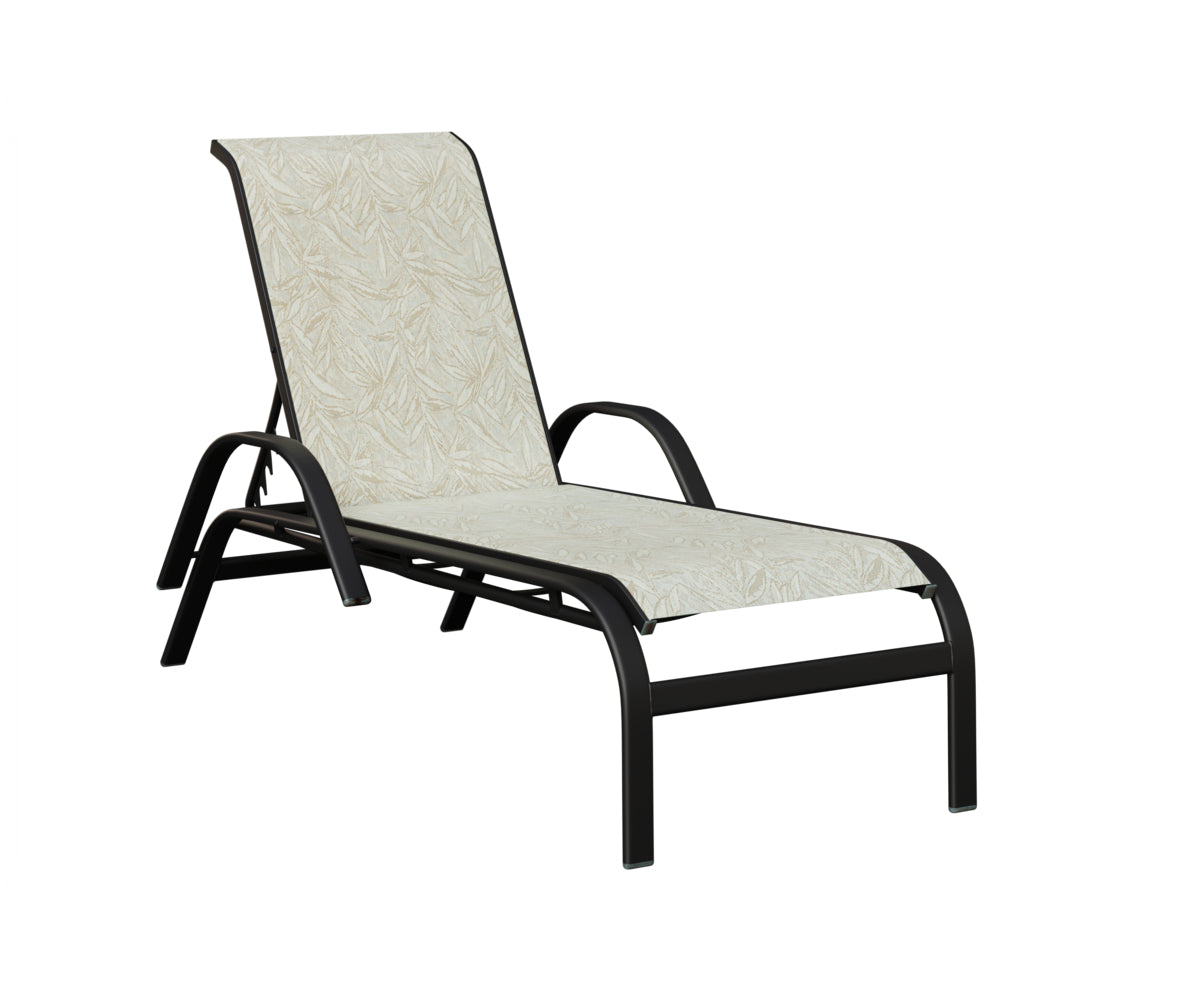 Murphy Sling Chaise Lounge With Arms