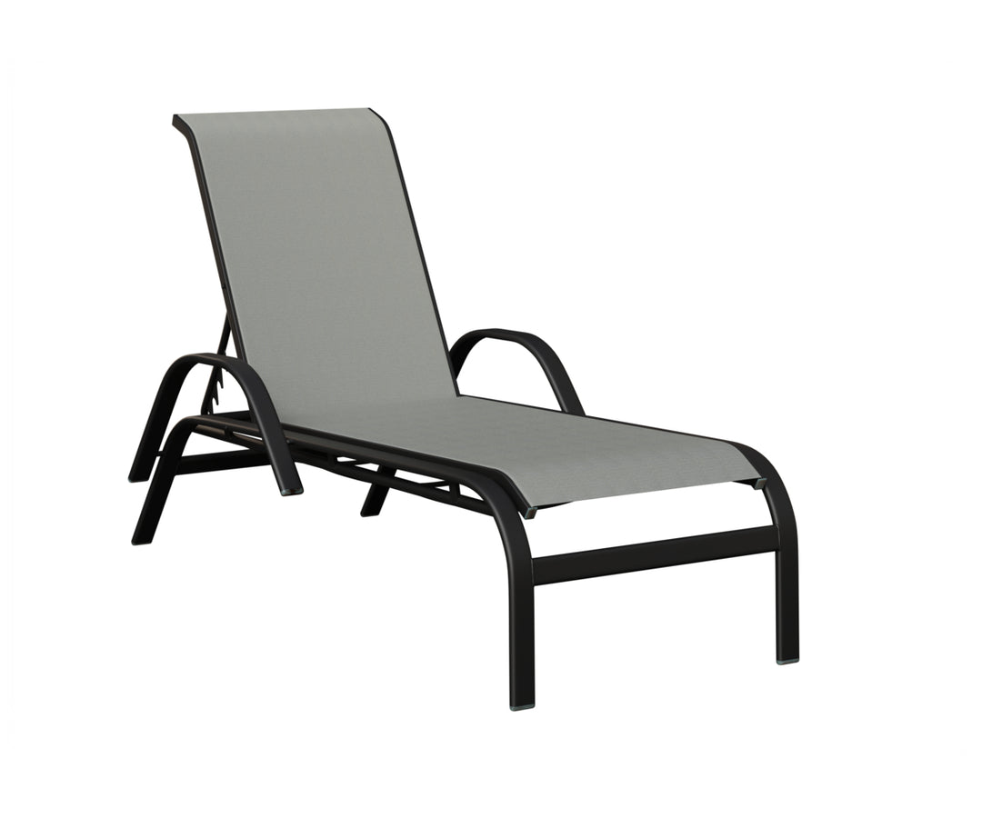 Murphy Sling Chaise Lounge With Arms