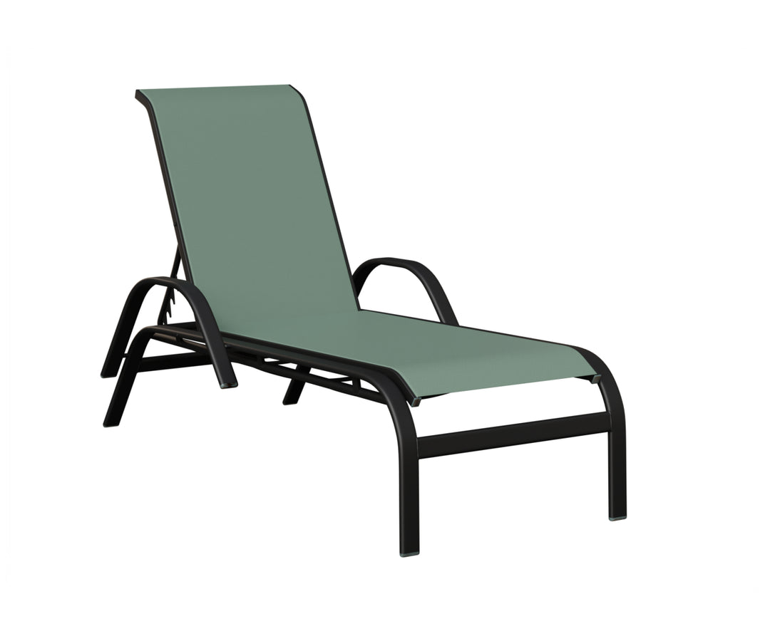 Murphy Sling Chaise Lounge With Arms
