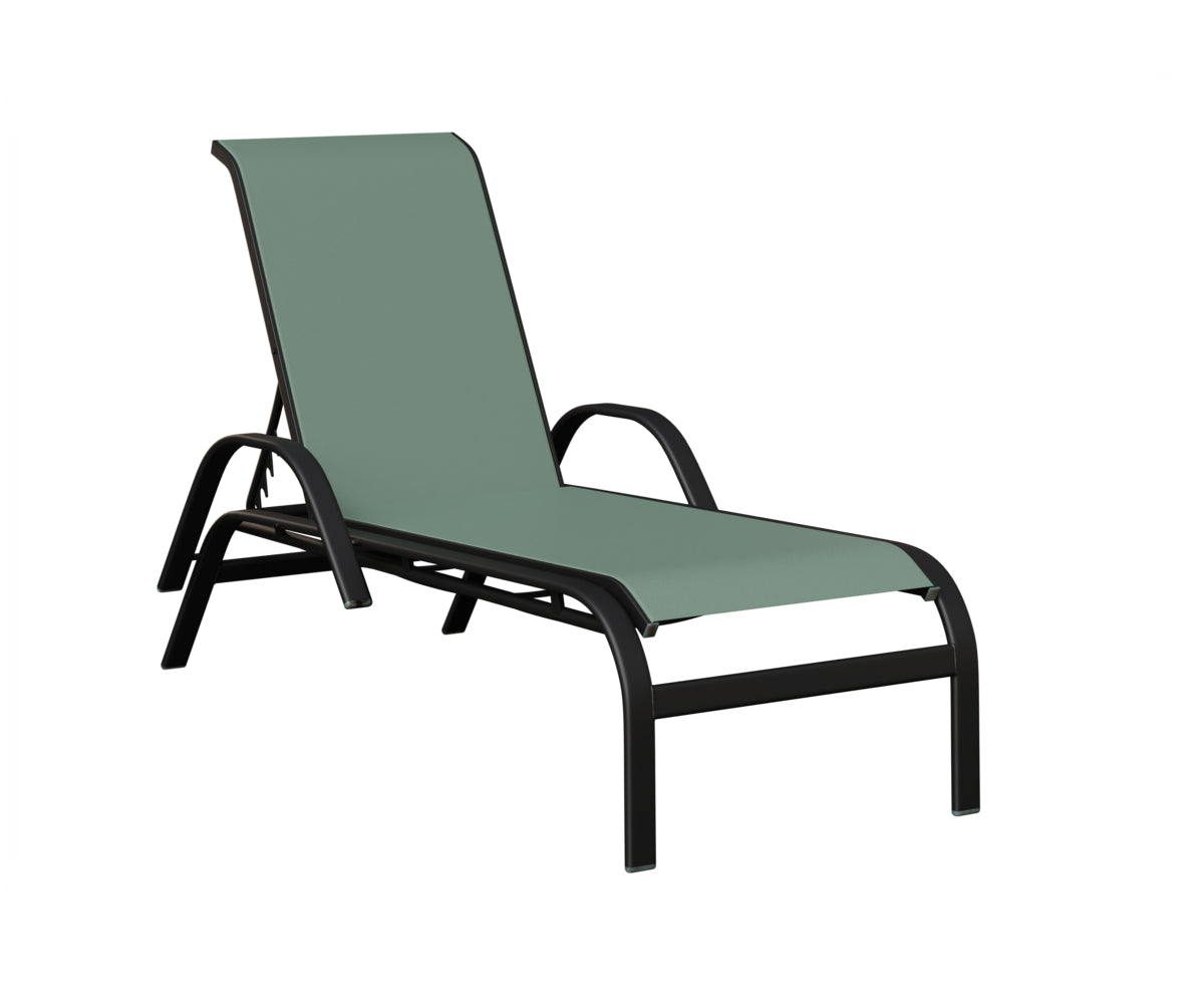 Murphy Sling Chaise Lounge With Arms
