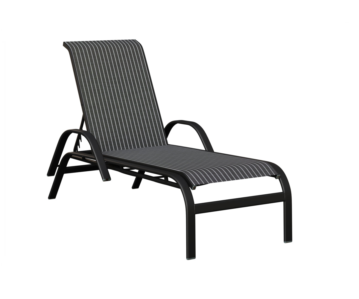 Murphy Sling Chaise Lounge With Arms
