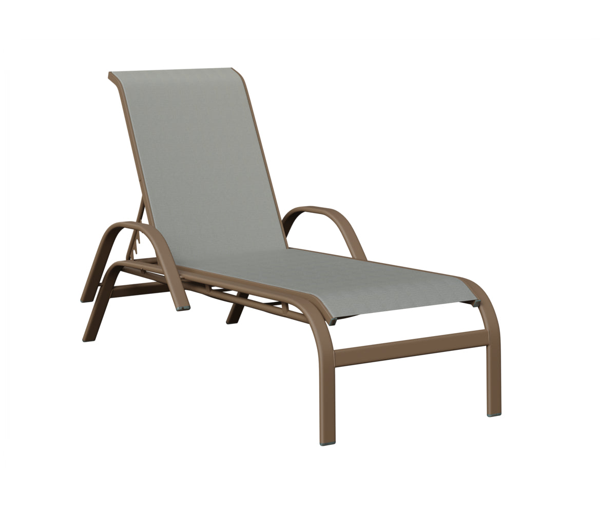 Murphy Sling Chaise Lounge With Arms