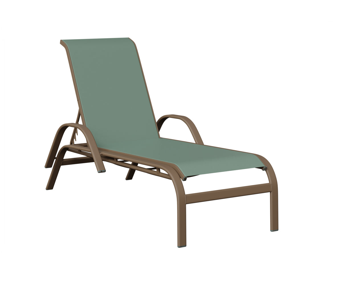 Murphy Sling Chaise Lounge With Arms