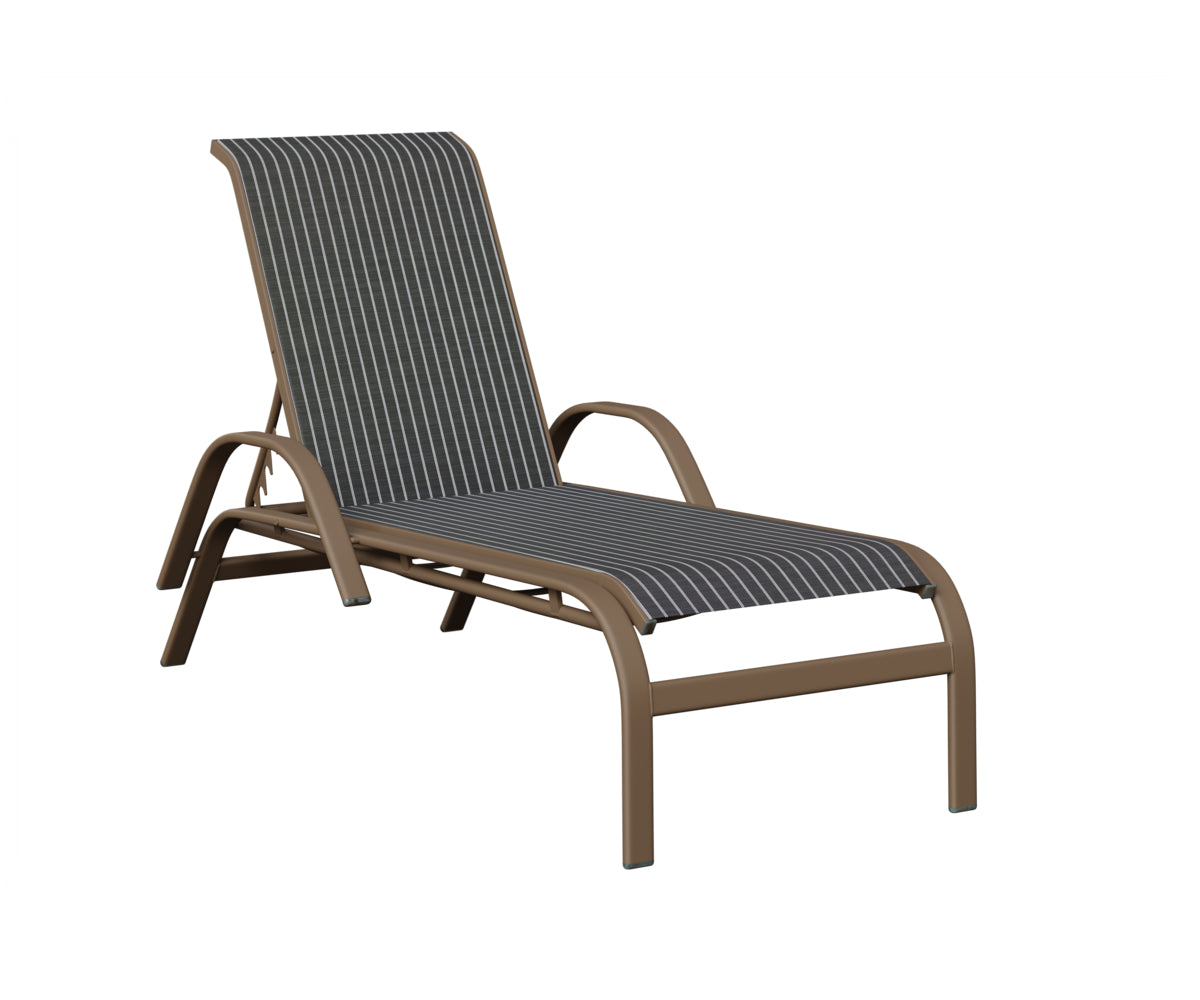 Murphy Sling Chaise Lounge With Arms