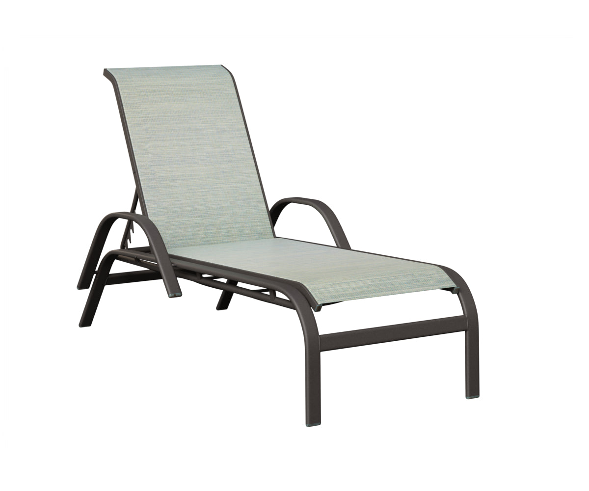 Murphy Sling Chaise Lounge With Arms