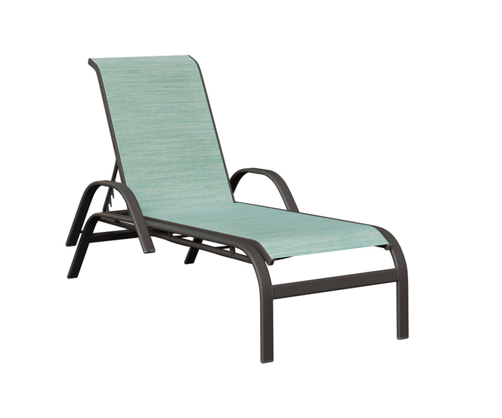 Murphy Sling Chaise Lounge With Arms