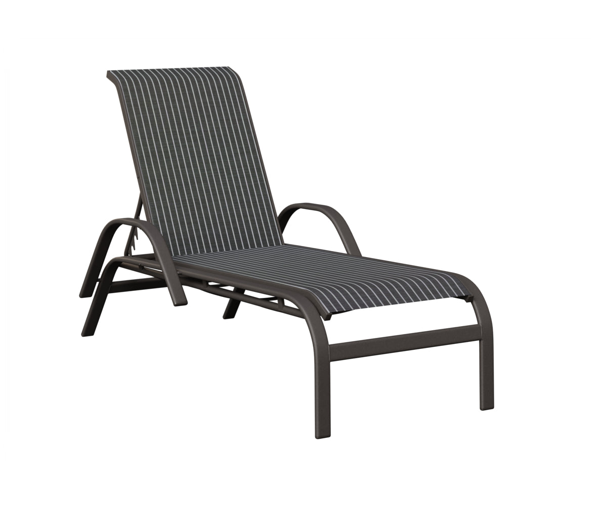 Murphy Sling Chaise Lounge With Arms