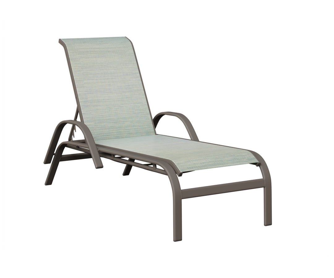 Murphy Sling Chaise Lounge With Arms