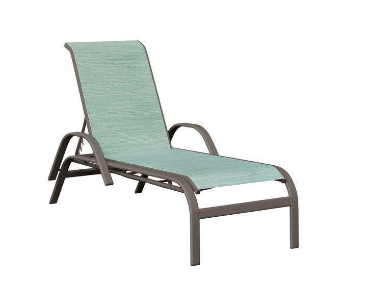Murphy Sling Chaise Lounge With Arms