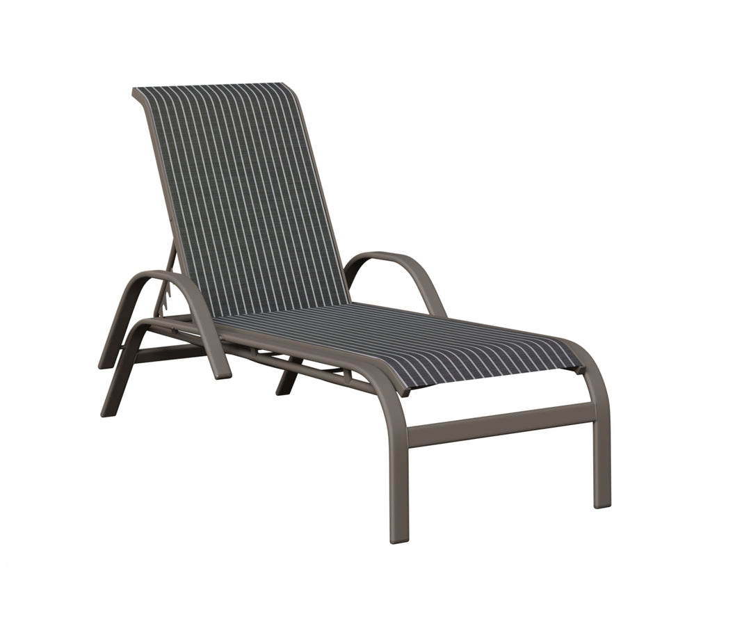 Murphy Sling Chaise Lounge With Arms