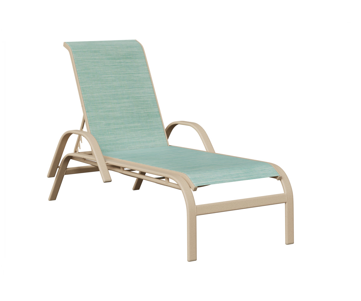 Murphy Sling Chaise Lounge With Arms