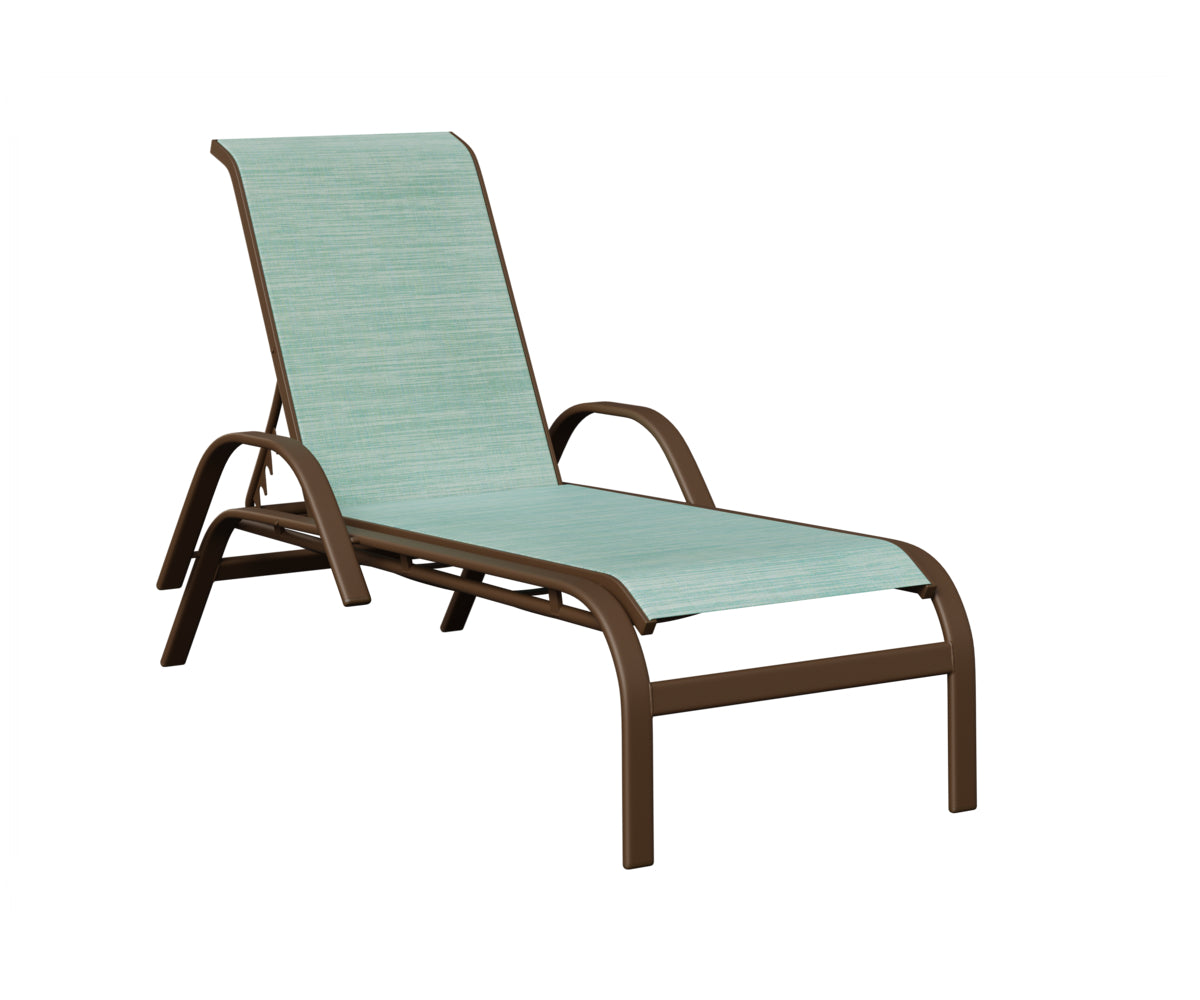 Murphy Sling Chaise Lounge With Arms