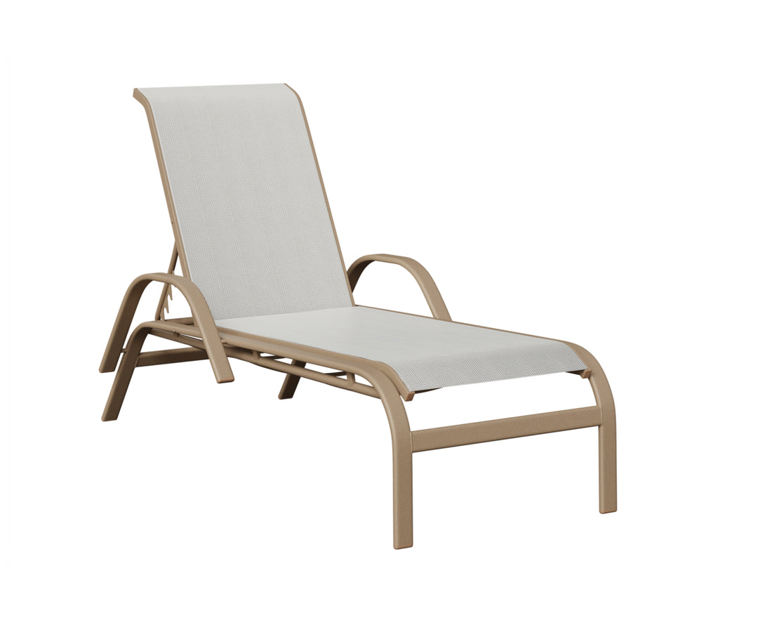 Murphy Sling Chaise Lounge With Arms