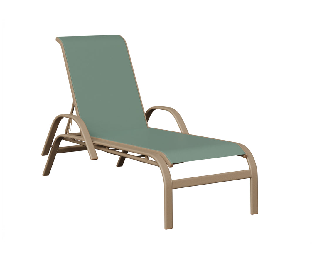 Murphy Sling Chaise Lounge With Arms