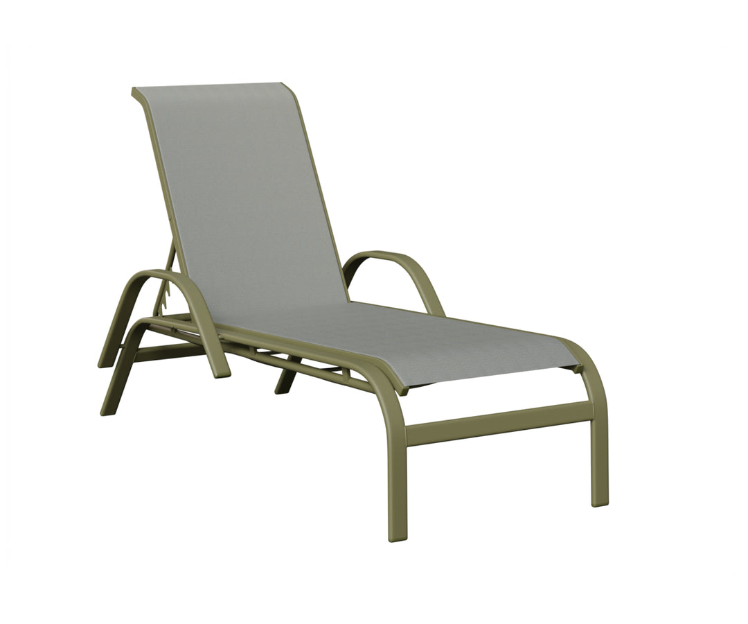 Murphy Sling Chaise Lounge With Arms