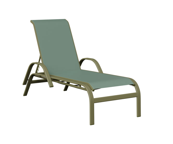Murphy Sling Chaise Lounge With Arms