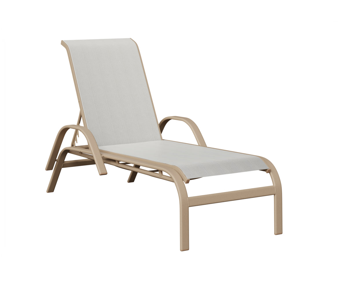 Murphy Sling Chaise Lounge With Arms