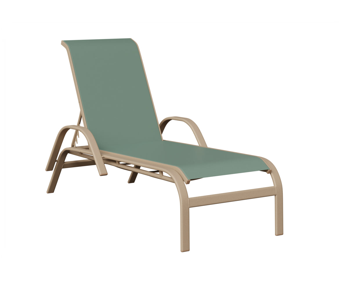 Murphy Sling Chaise Lounge With Arms
