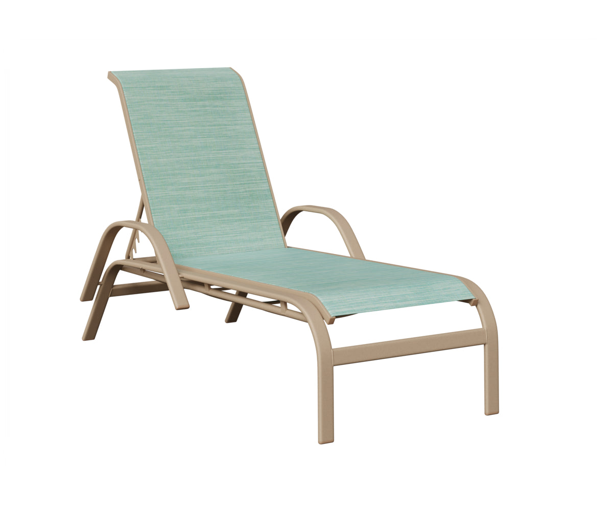 Murphy Sling Chaise Lounge With Arms