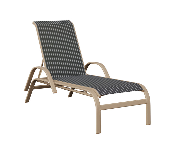 Murphy Sling Chaise Lounge With Arms