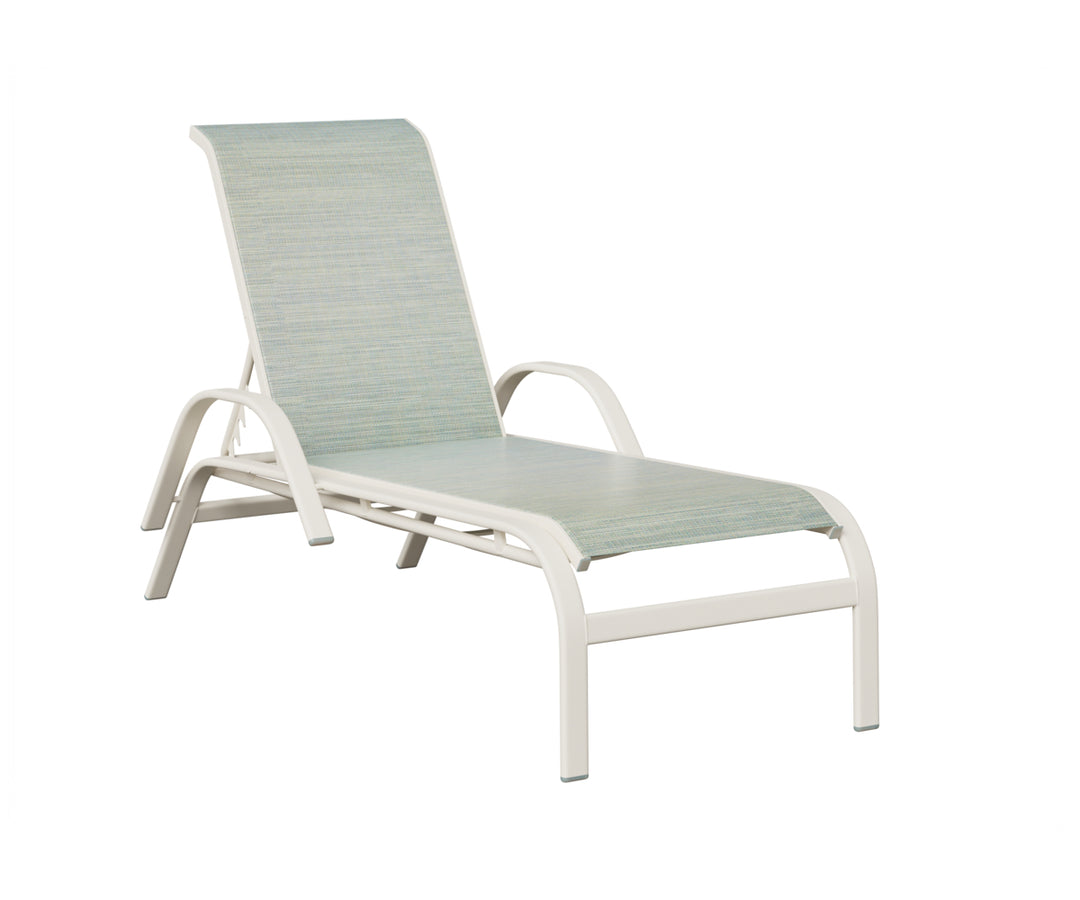 Murphy Sling Chaise Lounge With Arms