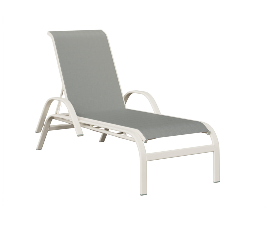 Murphy Sling Chaise Lounge With Arms