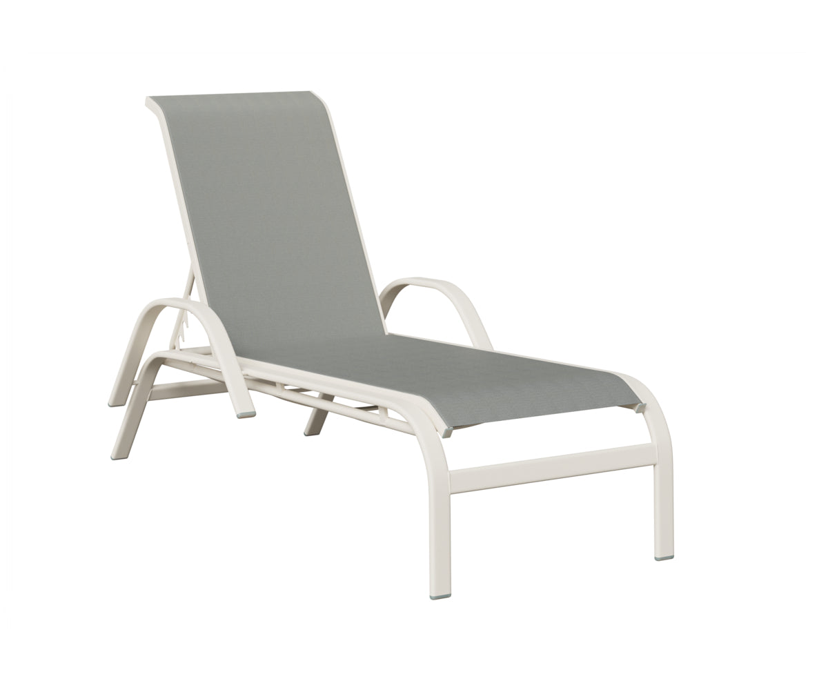 Murphy Sling Chaise Lounge With Arms