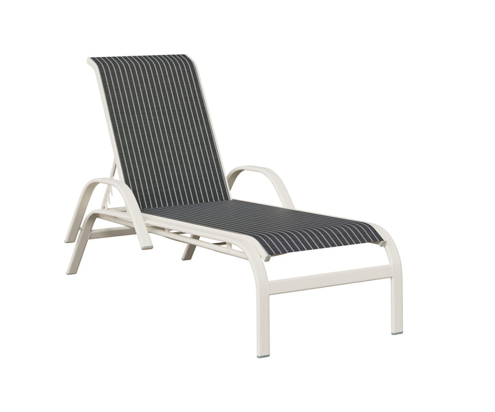 Murphy Sling Chaise Lounge With Arms