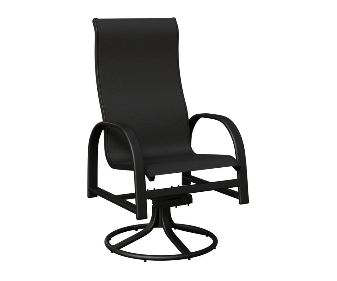 Murphy High Back Sling Swivel Rocker Dining Chair