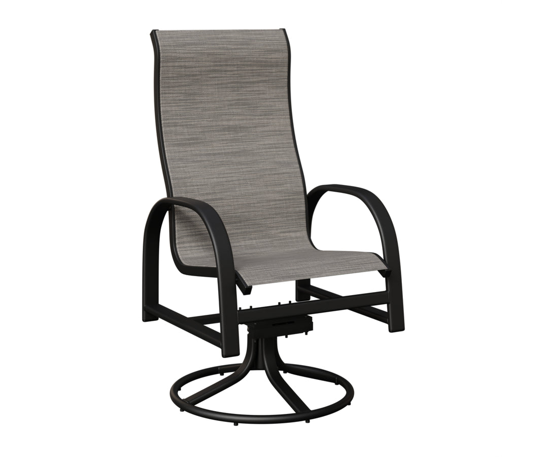 Murphy High Back Sling Swivel Rocker Dining Chair