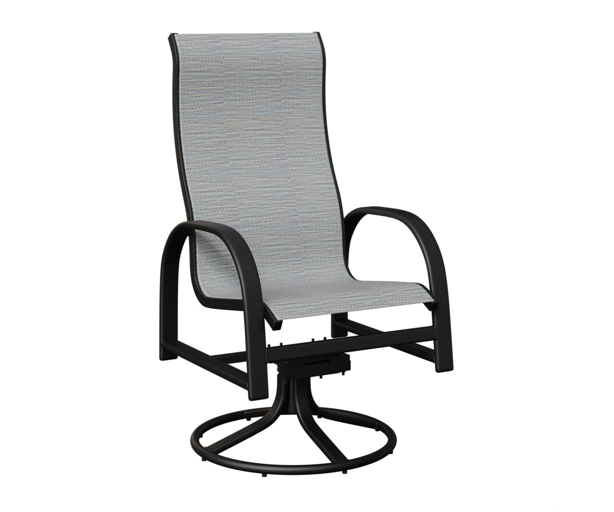 Murphy High Back Sling Swivel Rocker Dining Chair