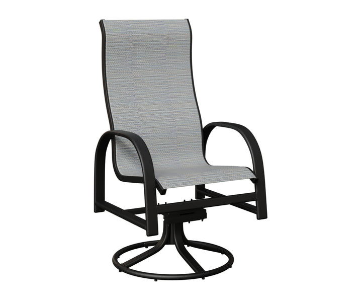 Murphy High Back Sling Swivel Rocker Dining Chair