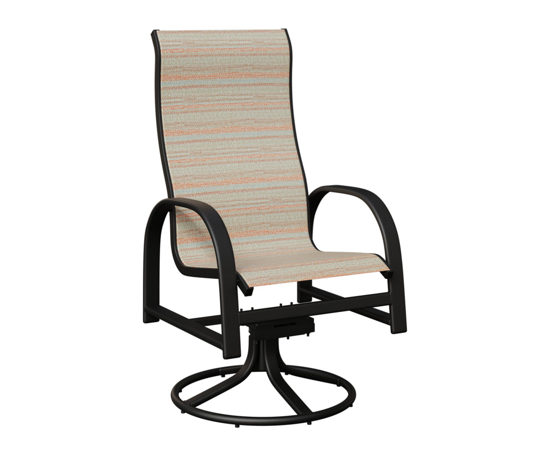 Murphy High Back Sling Swivel Rocker Dining Chair