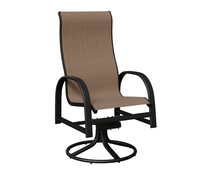 Murphy High Back Sling Swivel Rocker Dining Chair