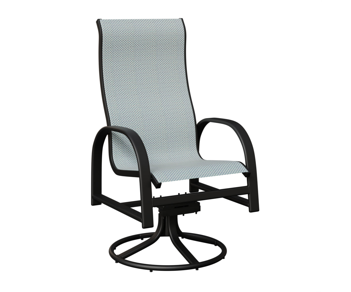 Murphy High Back Sling Swivel Rocker Dining Chair