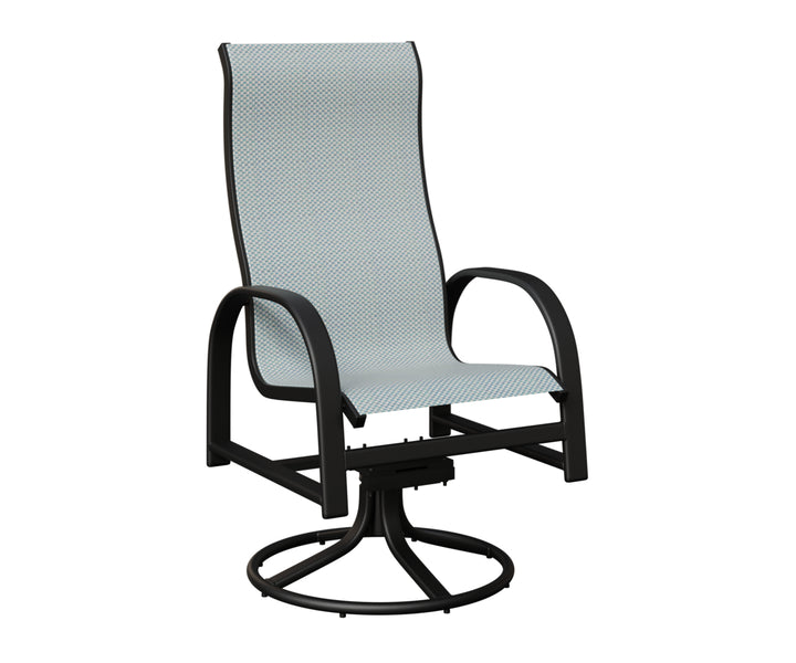 Murphy High Back Sling Swivel Rocker Dining Chair