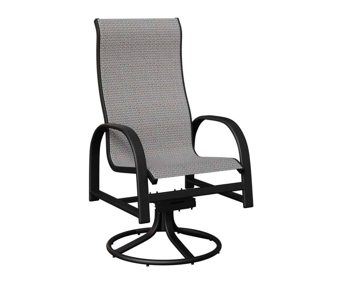 Murphy High Back Sling Swivel Rocker Dining Chair