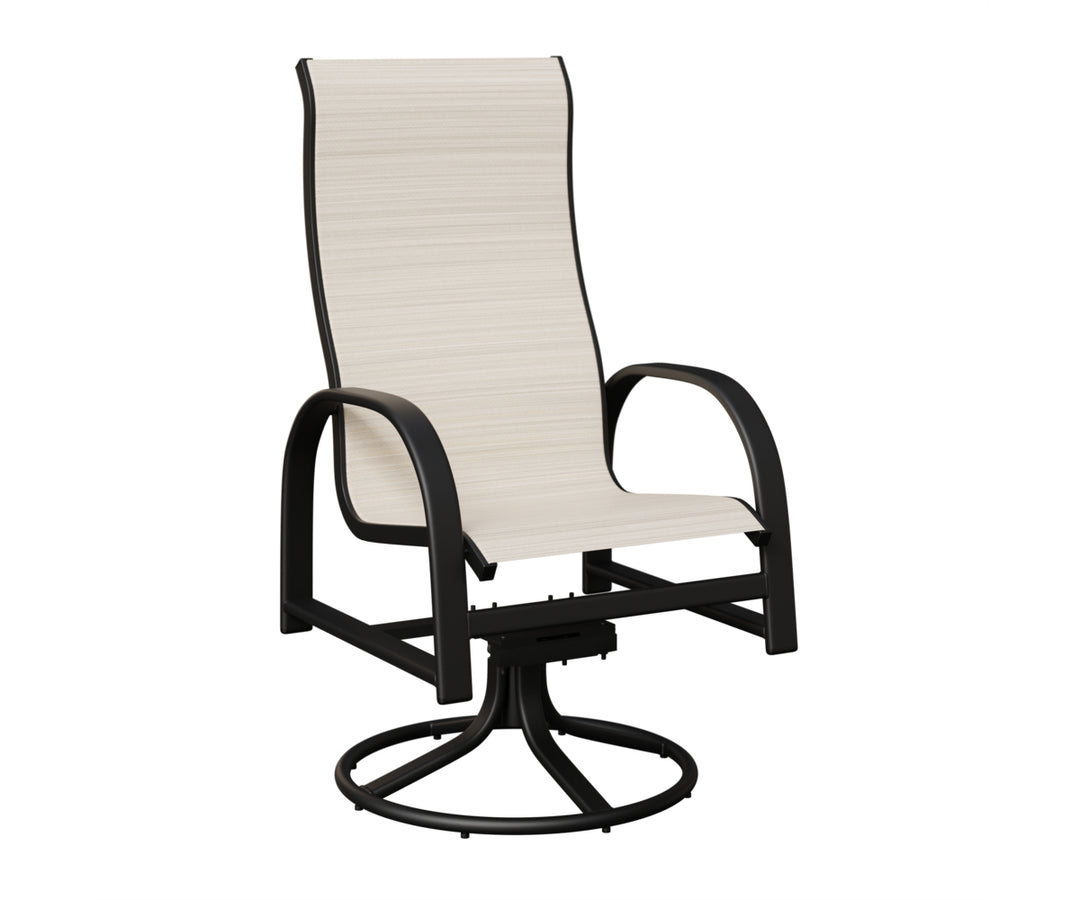 Murphy High Back Sling Swivel Rocker Dining Chair
