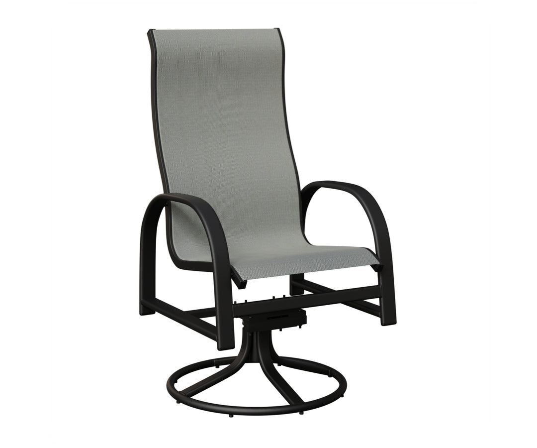 Murphy High Back Sling Swivel Rocker Dining Chair