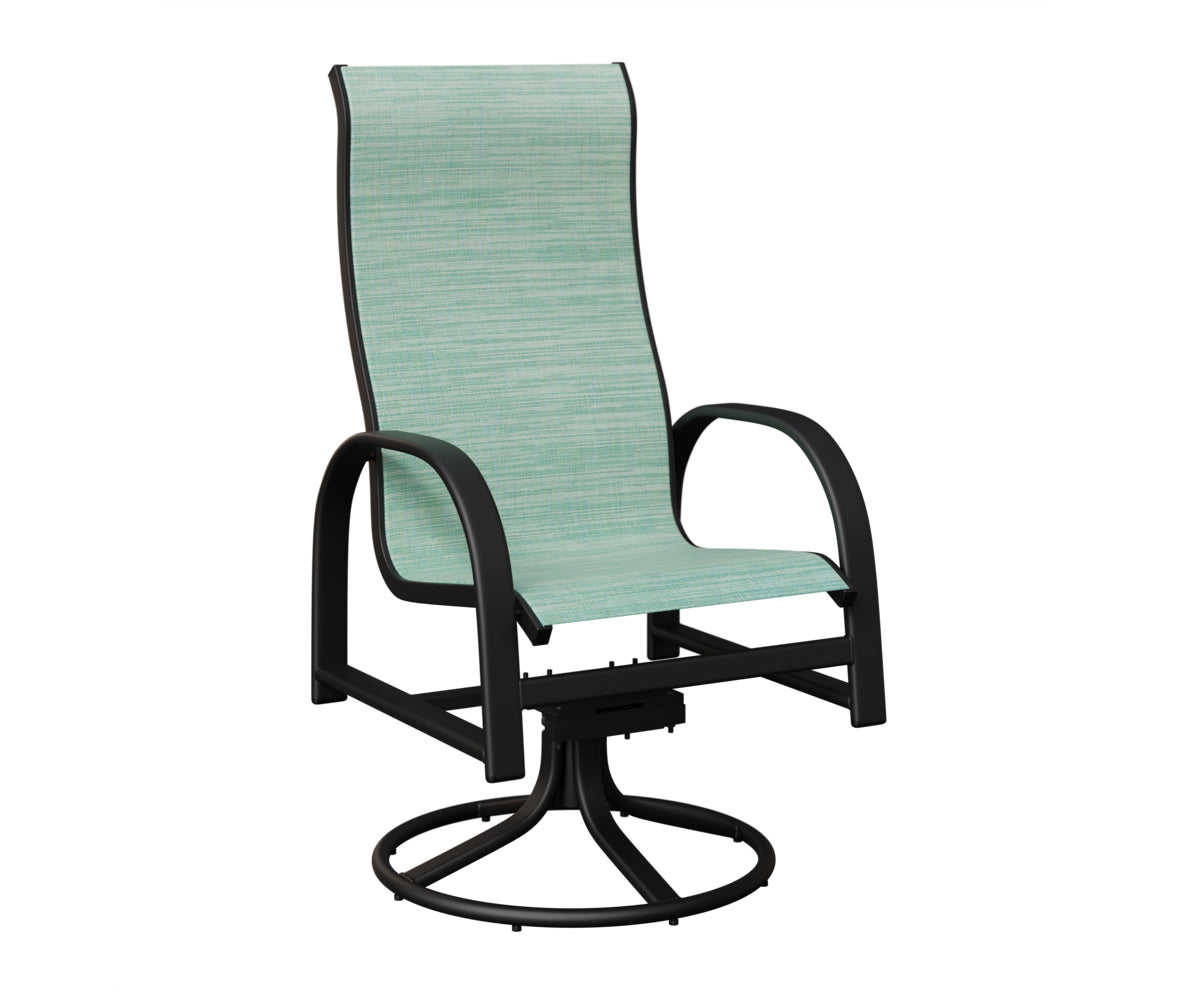Murphy High Back Sling Swivel Rocker Dining Chair
