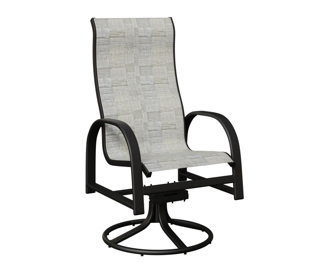 Murphy High Back Sling Swivel Rocker Dining Chair